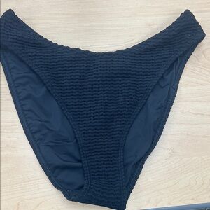 J. Crew Black Textured Bikini Bottom